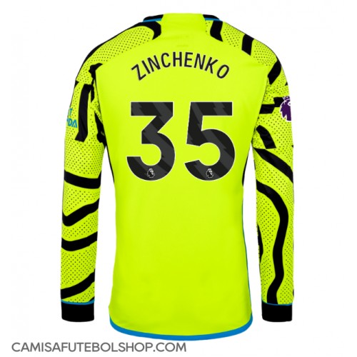 Camisa de time de futebol Arsenal Oleksandr Zinchenko #35 Replicas 2º Equipamento 2023-24 Manga Comprida